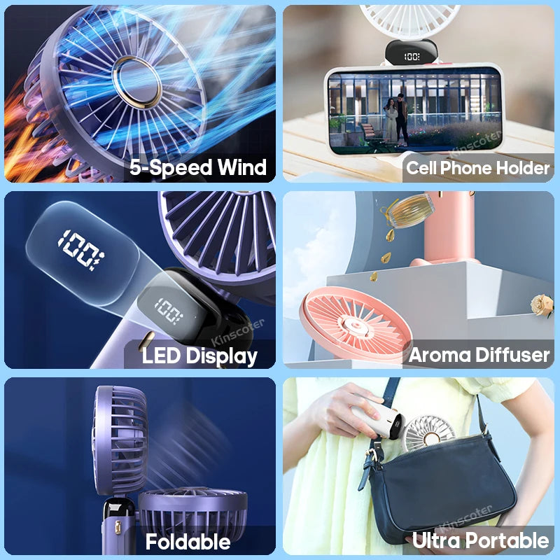 USB Handheld Mini Fan Foldable Portable